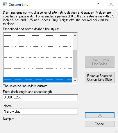 Custom Line Dialog