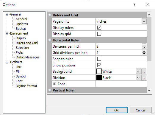 Example rulers and grids