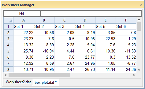 Worksheet Manager example